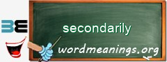 WordMeaning blackboard for secondarily